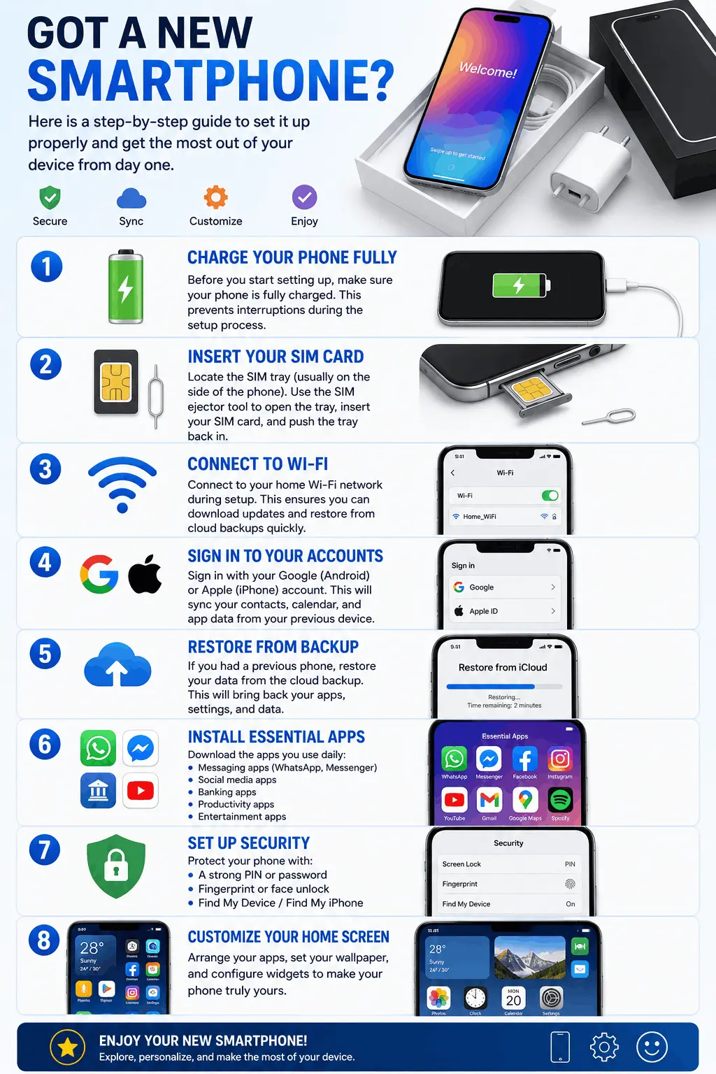 How to Set Up Your New Smartphone: A Complete Guide